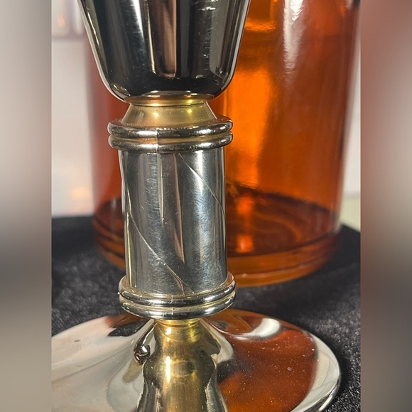 Vintage Rialto Gold Silver Plated Set of 2 Candle Holders EP Brass Zinc MCM - Picture 10 of 12